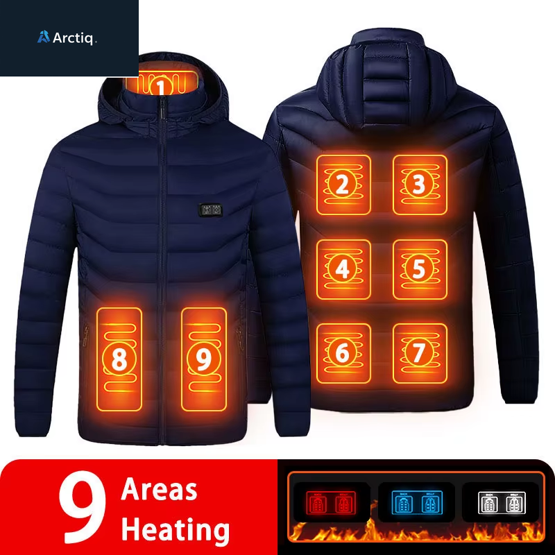 9/19 Areas Heated Jacket Women'S Warm Vest USB Men'S Heating Jacket Heated Vests Coat Hunting Hiking Camping Autumn Winter Male