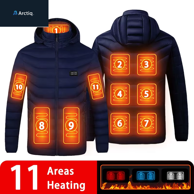 9/19 Areas Heated Jacket Women'S Warm Vest USB Men'S Heating Jacket Heated Vests Coat Hunting Hiking Camping Autumn Winter Male