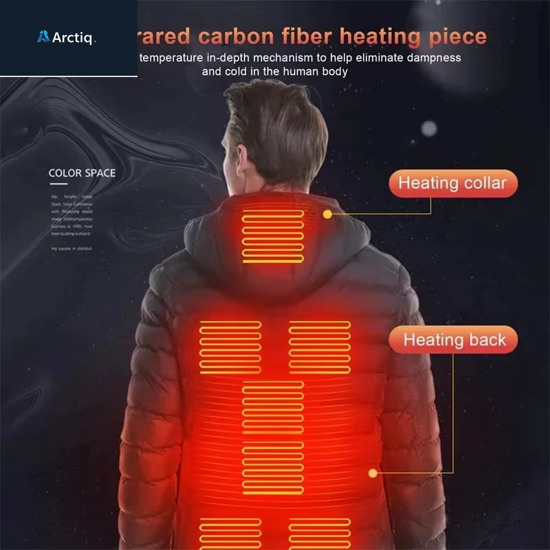 9/19 Areas Heated Jacket Women'S Warm Vest USB Men'S Heating Jacket Heated Vests Coat Hunting Hiking Camping Autumn Winter Male
